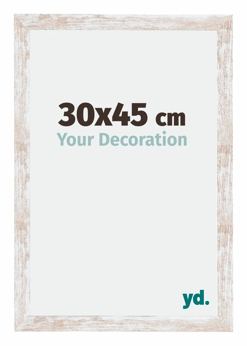 Bilderrahmen 30x45 cm - White Wash - MDF - Catania