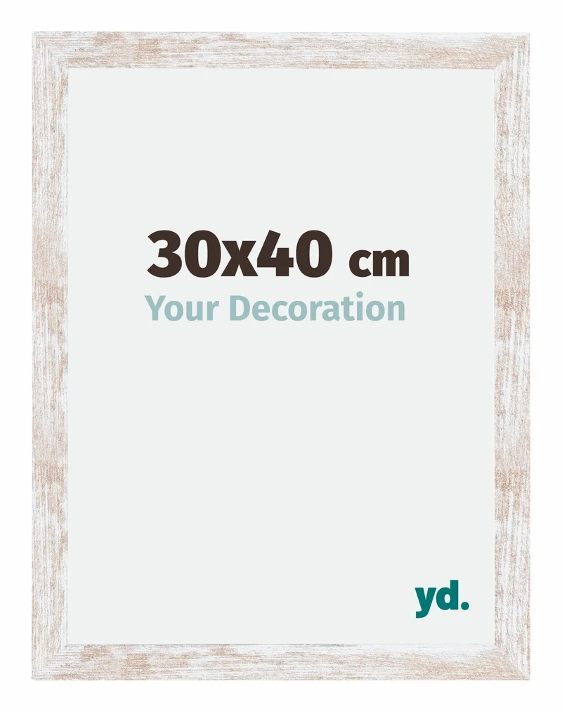 Bilderrahmen 30x40 cm - White Wash - MDF - Catania