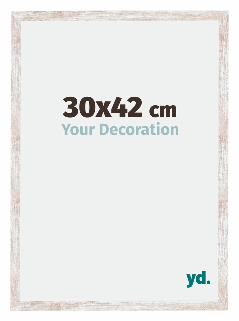 Bilderrahmen 30x42 cm - White Wash - MDF - Catania