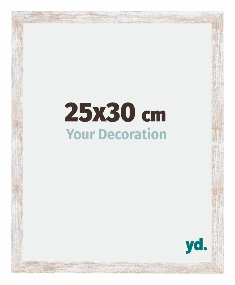 Bilderrahmen 25x30 cm - White Wash - MDF - Catania