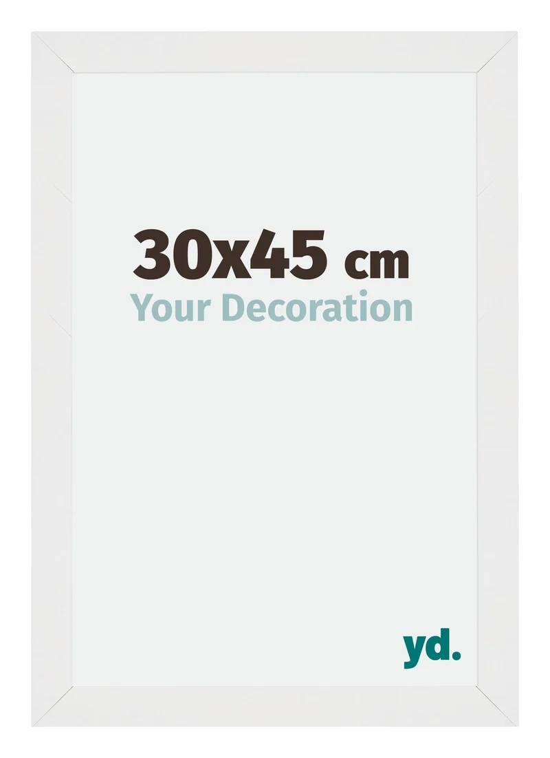 Bilderrahmen 30x45 cm - Weiss Hochglanz - MDF - Mura