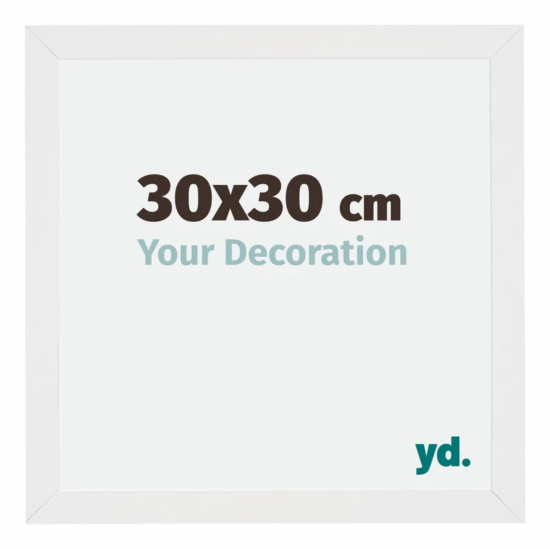 Bilderrahmen 30x30 cm - Weiss Hochglanz - MDF - Mura