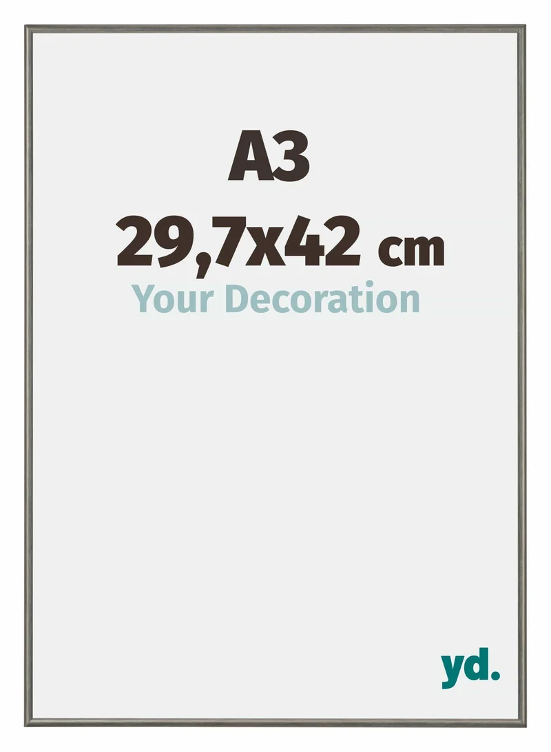 Bilderrahmen A3 - 29,7x42 cm - DIN A3 Mercury Struktur - Aluminium - New York