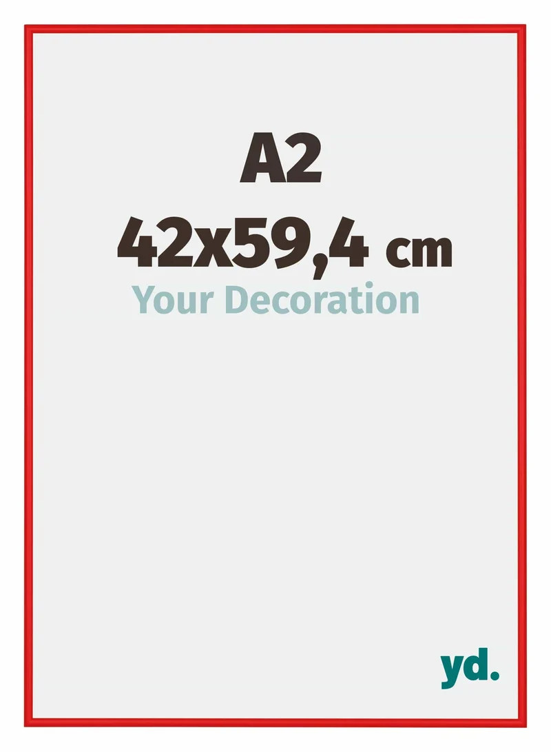 Bilderrahmen A2 - 42x59,4 cm - DIN A2 Ferrari Rot - Aluminium - New York