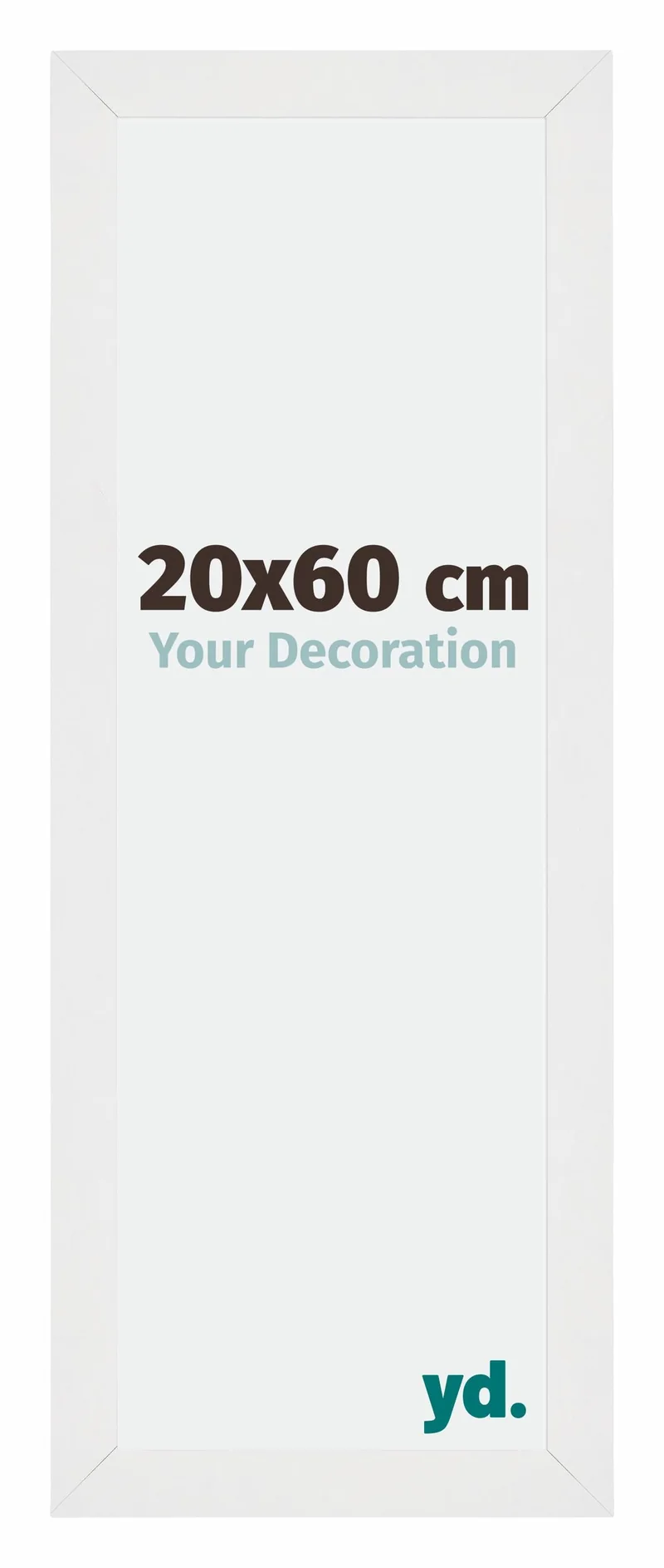 Bilderrahmen 20x60 cm - Weiss Hochglanz - MDF - Mura