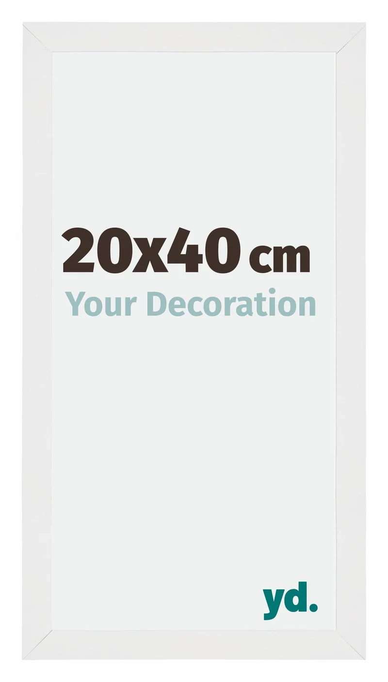 Bilderrahmen 20x40 cm - Weiss Hochglanz - MDF - Mura
