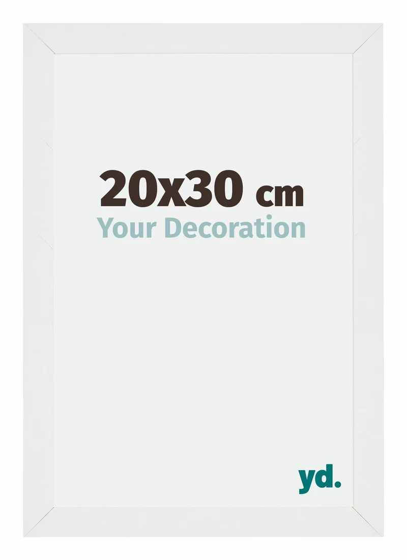 Bilderrahmen 20x30 cm - Weiss Hochglanz - MDF - Mura