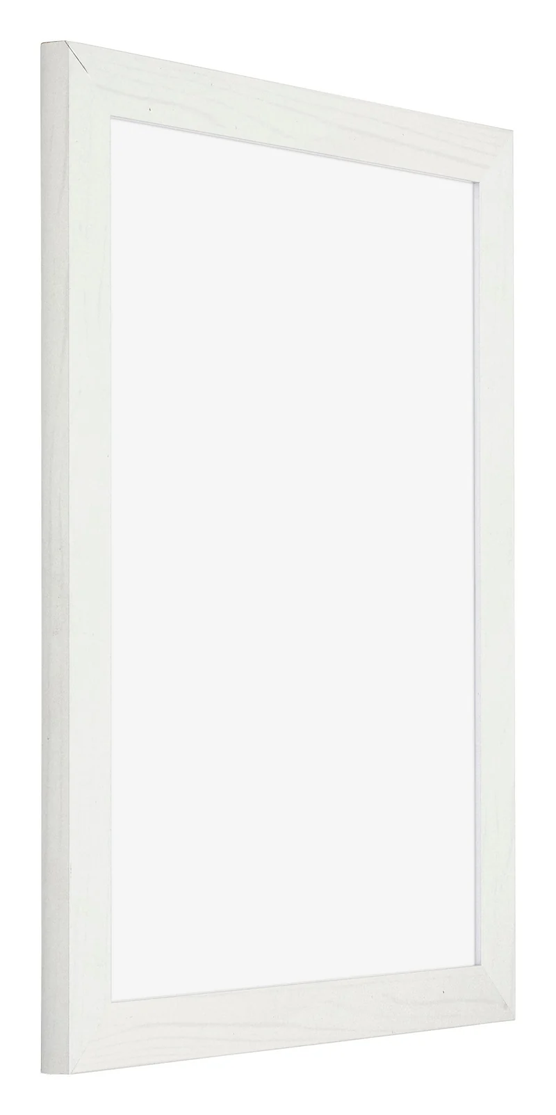 Bilderrahmen 60x80 cm - Weiss Gemasert - MDF - Mura
