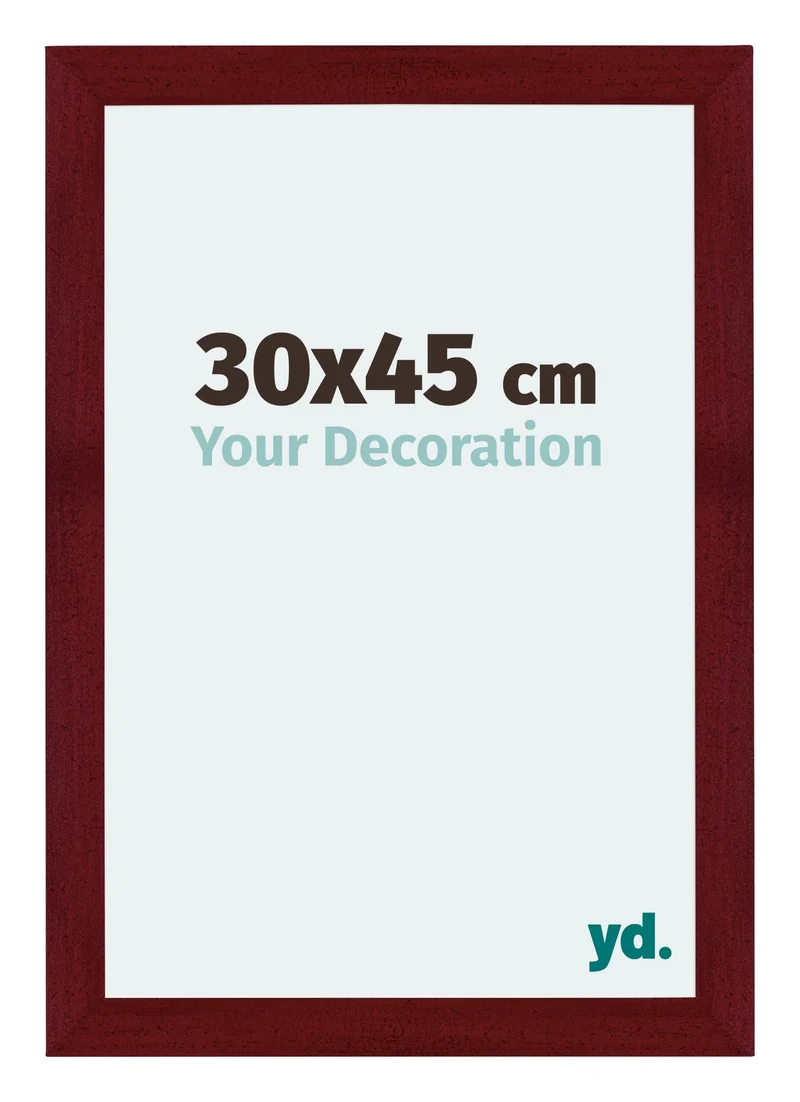 Bilderrahmen 30x45 cm - Weinrot Gewischt - MDF - Mura