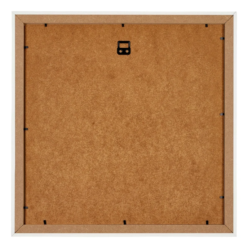 Bilderrahmen 50x50 cm - Weiss Gemasert - MDF - Mura