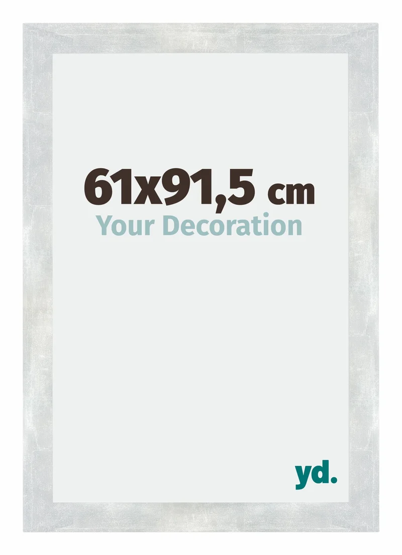 Bilderrahmen 61x91,5 cm - Silberglanz Vintage - MDF - Mura