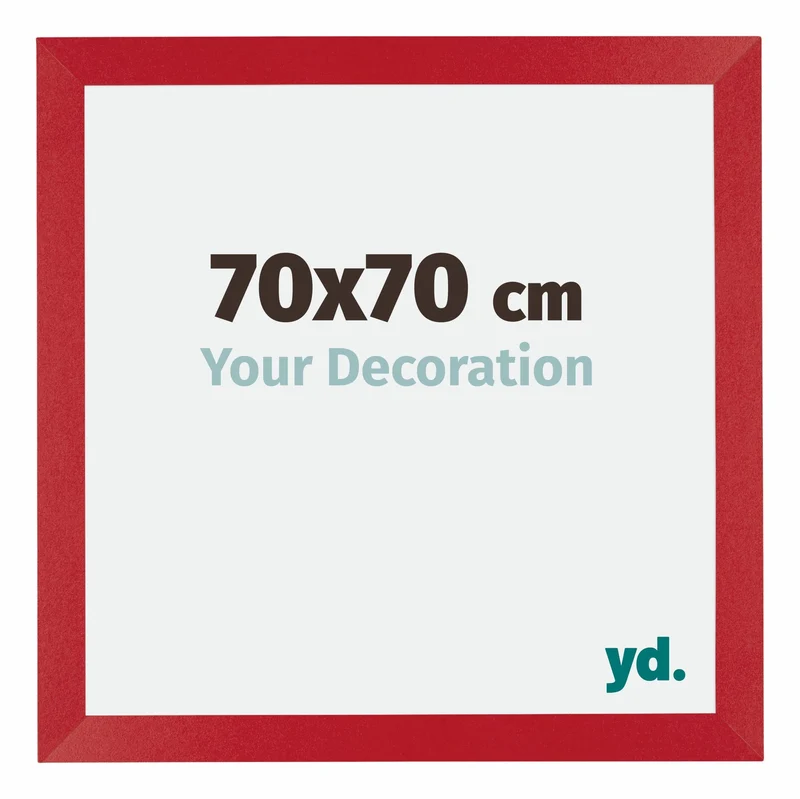 Bilderrahmen 70x70 cm - Rot - MDF - Mura