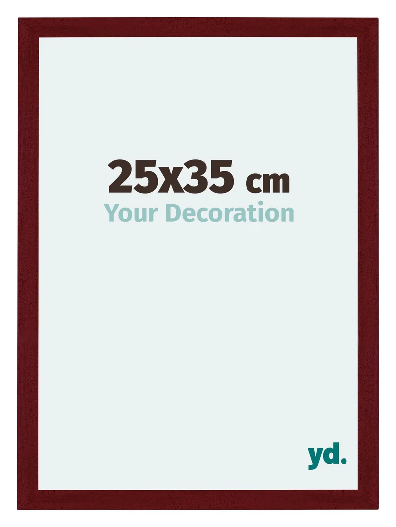 Bilderrahmen 25x35 cm - Weinrot Gewischt - MDF - Mura