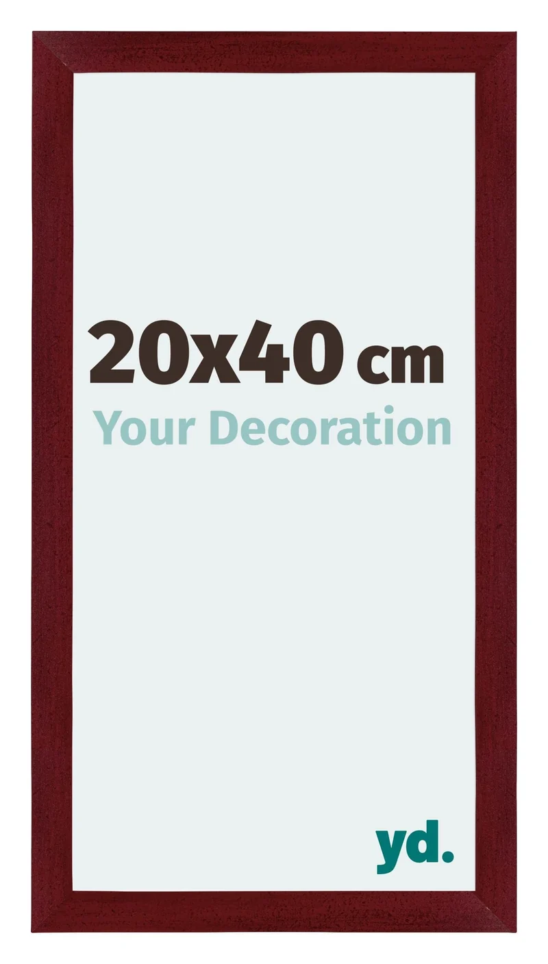 Bilderrahmen 20x40 cm - Weinrot Gewischt - MDF - Mura