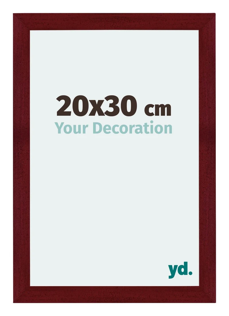 Bilderrahmen 20x30 cm - Weinrot Gewischt - MDF - Mura
