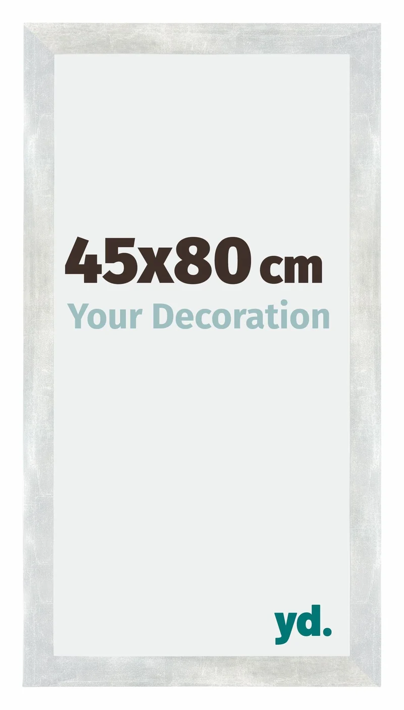 Bilderrahmen 45x80 cm - Silberglanz Vintage - MDF - Mura