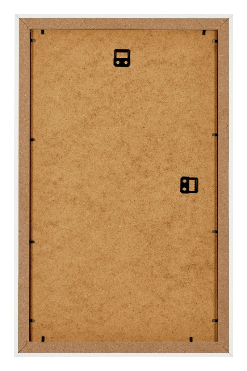 Bilderrahmen 30x50 cm - Weiss Gemasert - MDF - Mura