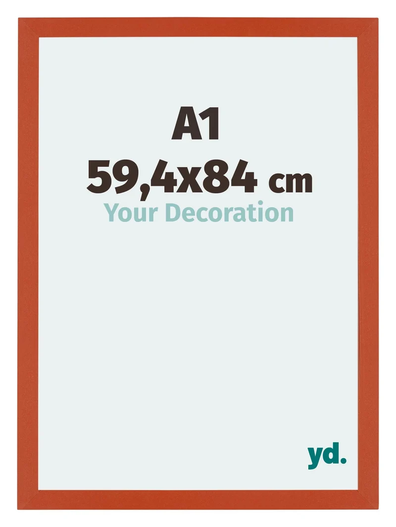 Bilderrahmen A1 - 59,4x84 cm - Orange - MDF - Mura