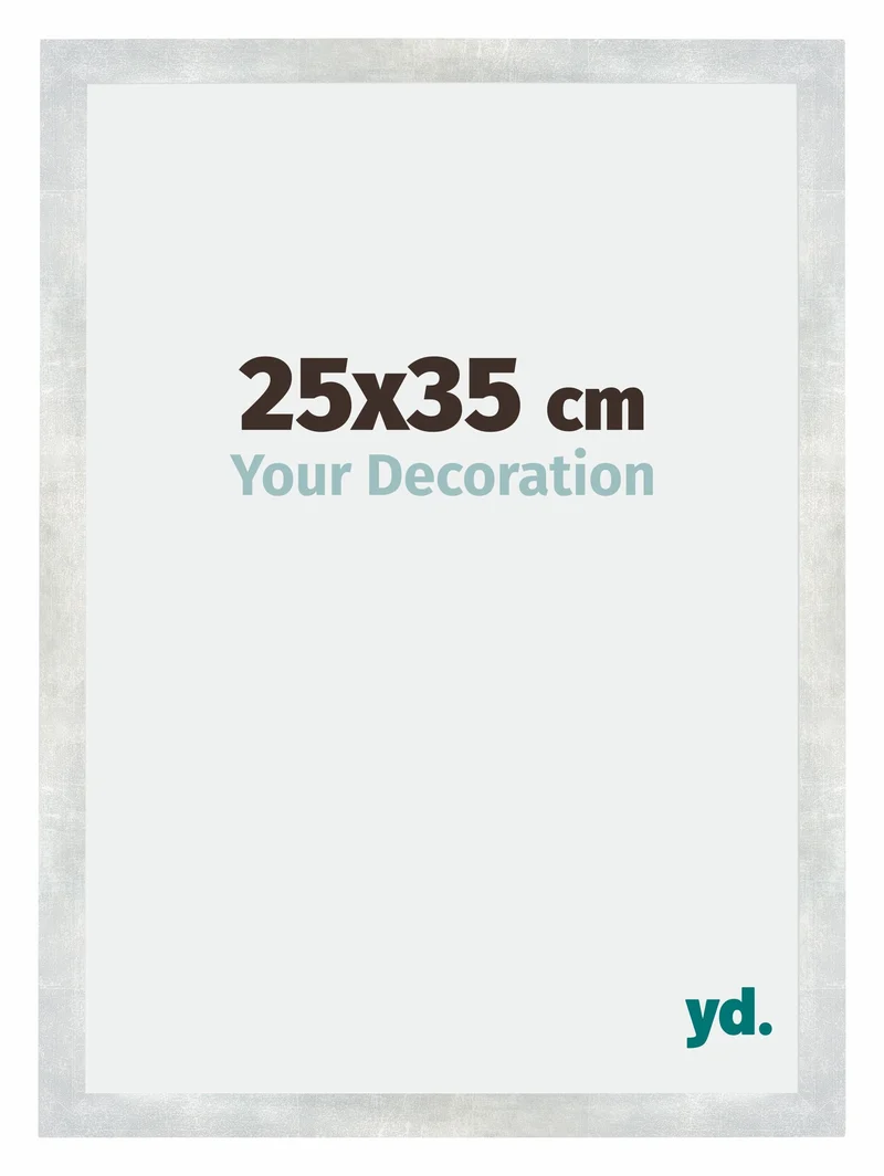 Bilderrahmen 25x35 cm - Silberglanz Vintage - MDF - Mura