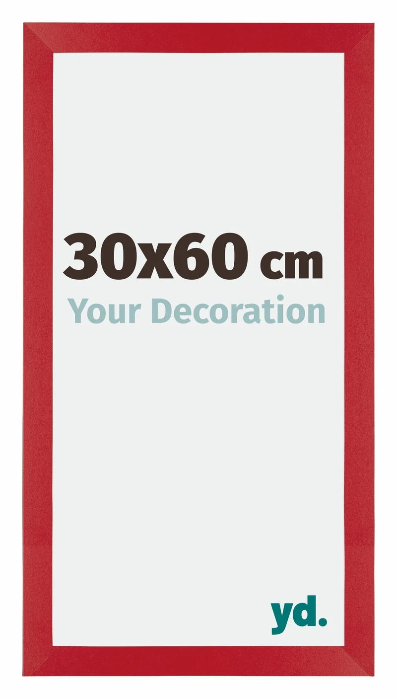 Bilderrahmen 30x60 cm - Rot - MDF - Mura