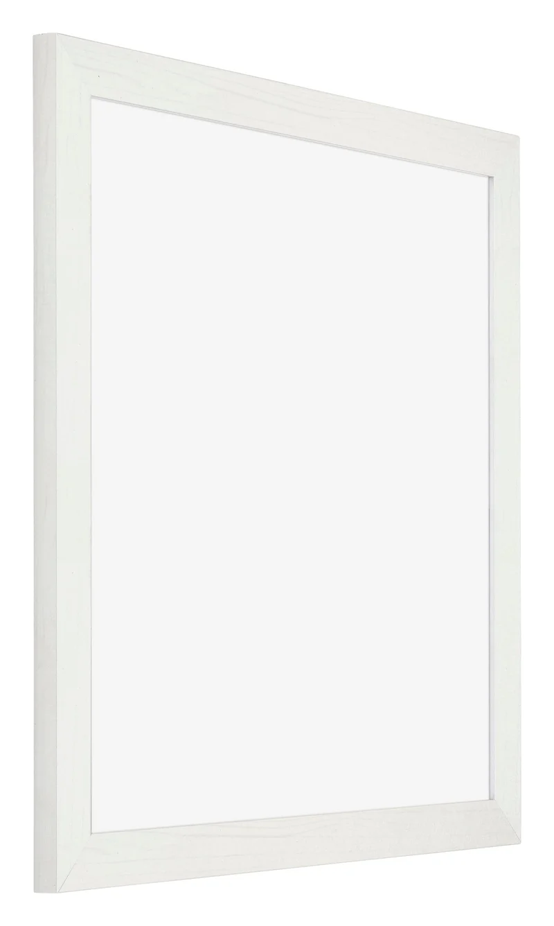 Bilderrahmen 20x20 cm - Weiss Gemasert - MDF - Mura