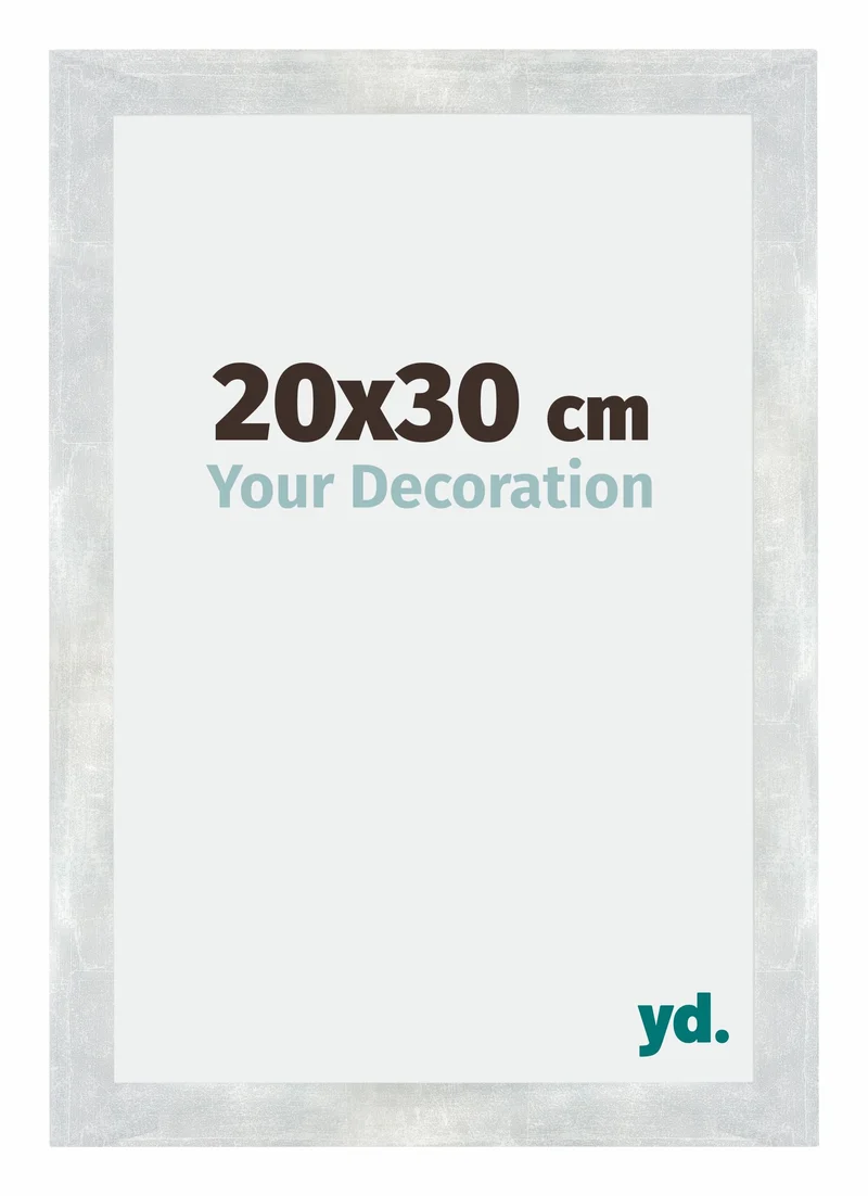 Bilderrahmen 20x30 cm - Silberglanz Vintage - MDF - Mura