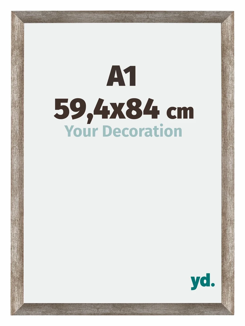 Bilderrahmen A1 - 59,4x84 cm - Metall Vintage - MDF - Mura