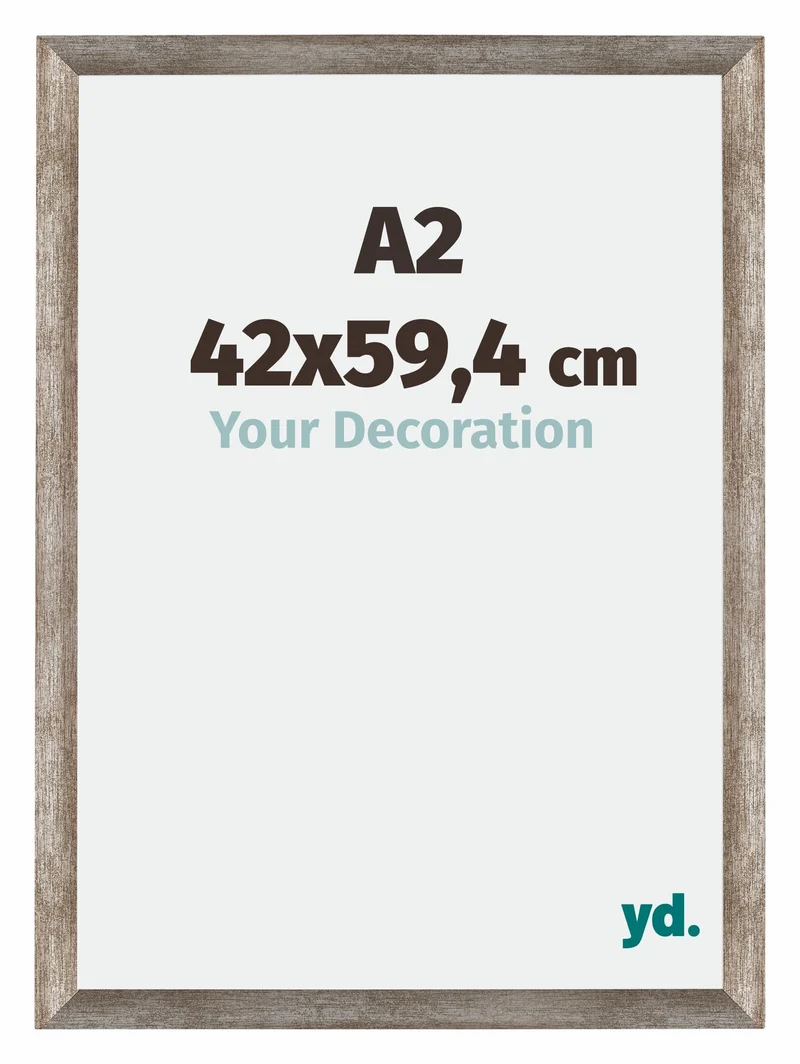 Bilderrahmen A2 - 42x59,4 cm - DIN A2 Metall Vintage - MDF - Mura