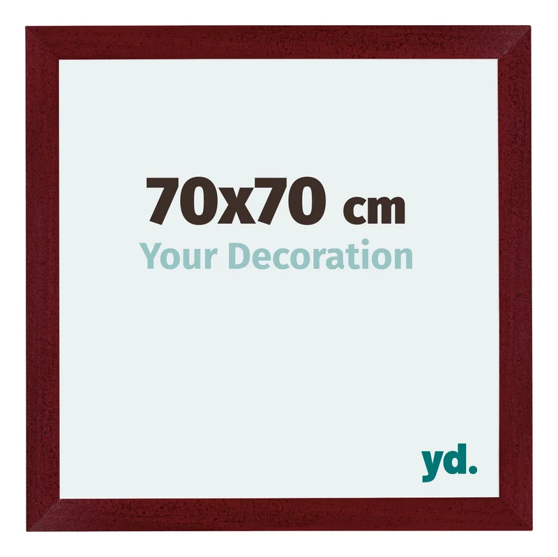 Bilderrahmen 70x70 cm - Weinrot Gewischt - MDF - Mura