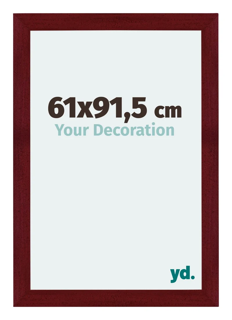 Bilderrahmen 61x91,5 cm - Weinrot Gewischt - MDF - Mura