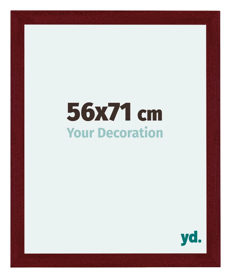 Bilderrahmen 56x71 cm - Weinrot Gewischt - MDF - Mura