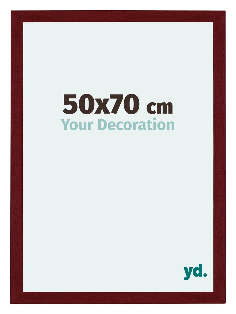 Bilderrahmen 50x70 cm - Weinrot Gewischt - MDF - Mura