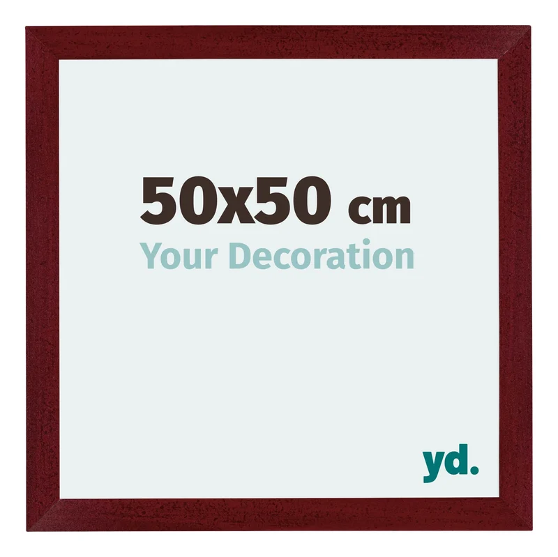 Bilderrahmen 50x50 cm - Weinrot Gewischt - MDF - Mura
