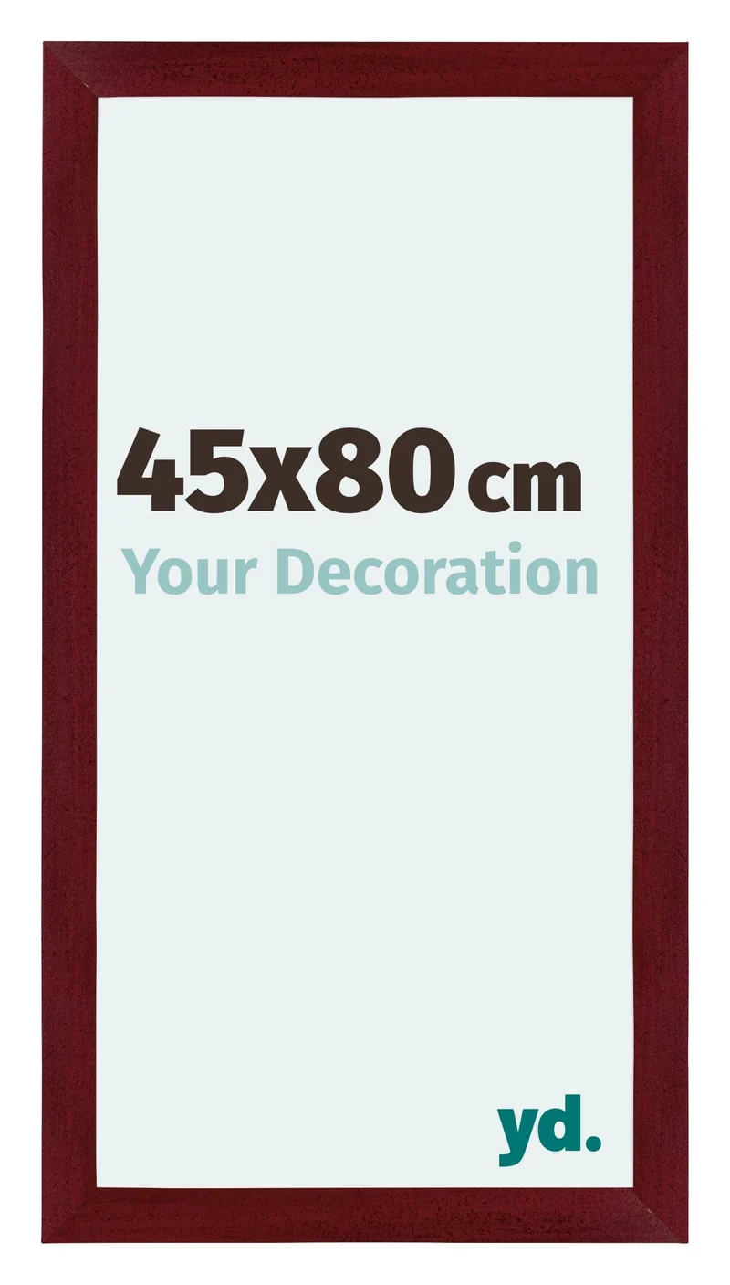 Bilderrahmen 45x80 cm - Weinrot Gewischt - MDF - Mura