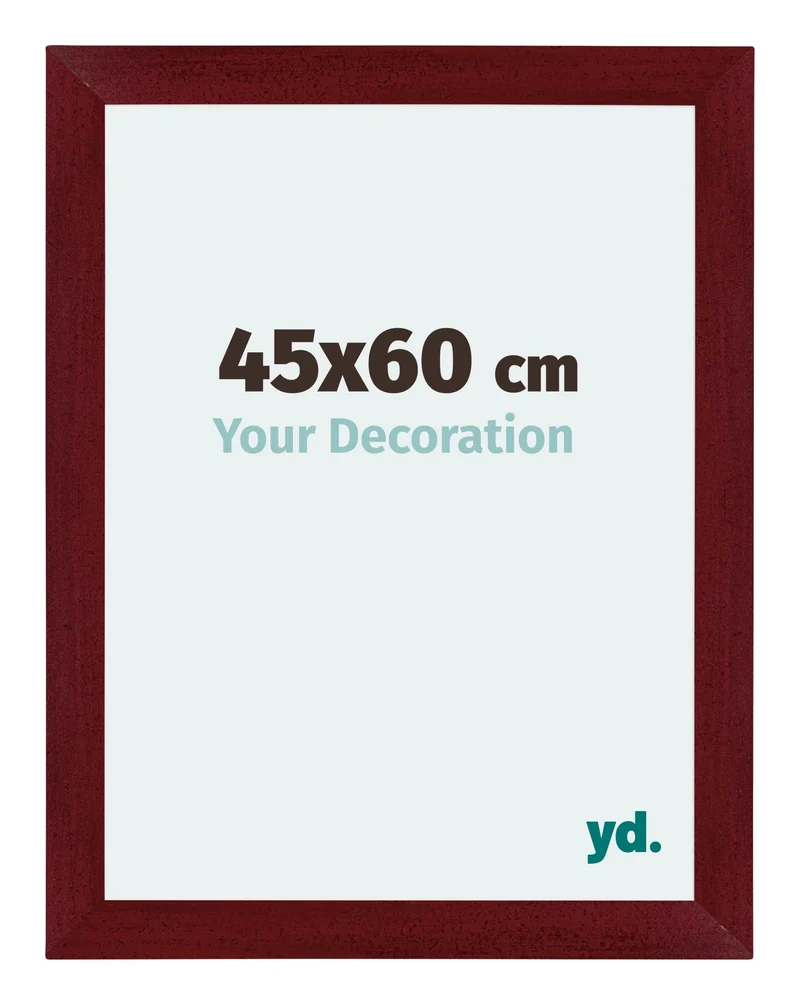 Bilderrahmen 45x60 cm - Weinrot Gewischt - MDF - Mura