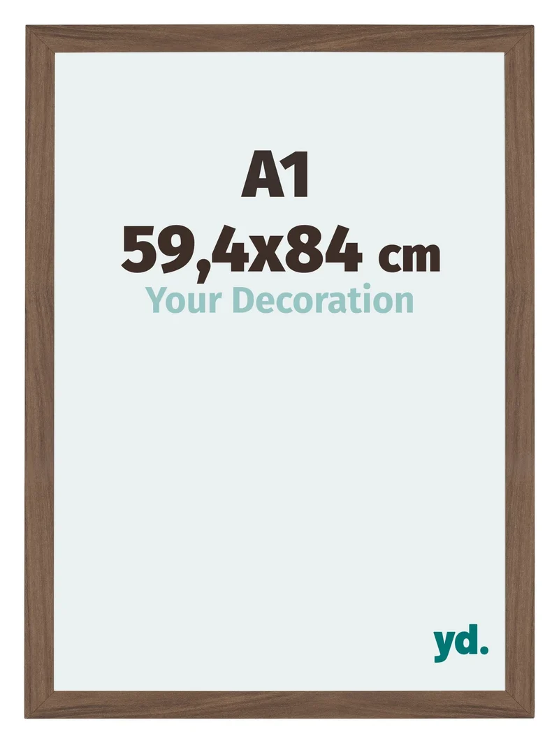 Bilderrahmen A1 - 59,4x84 cm - Nussbaum Dunkel - MDF - Mura
