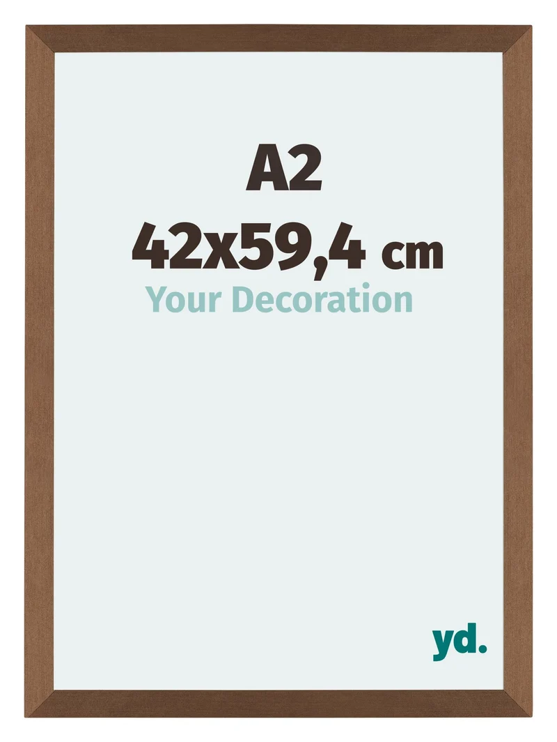 Bilderrahmen A2 - 42x59,4 cm - DIN A2 Kupfer Dekor - MDF - Mura