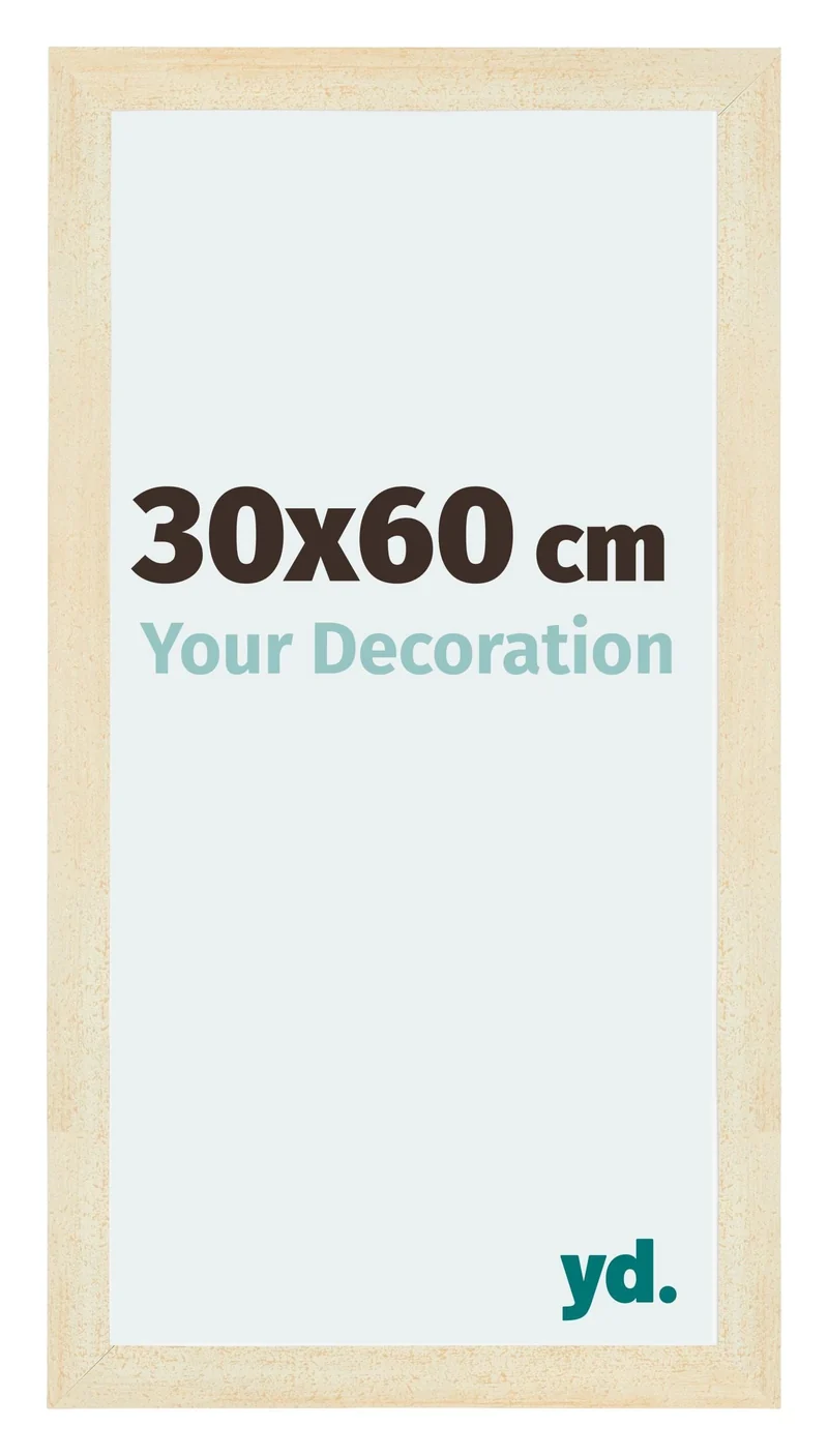Bilderrahmen 30x60 cm - Sand Gewischt - MDF - Mura