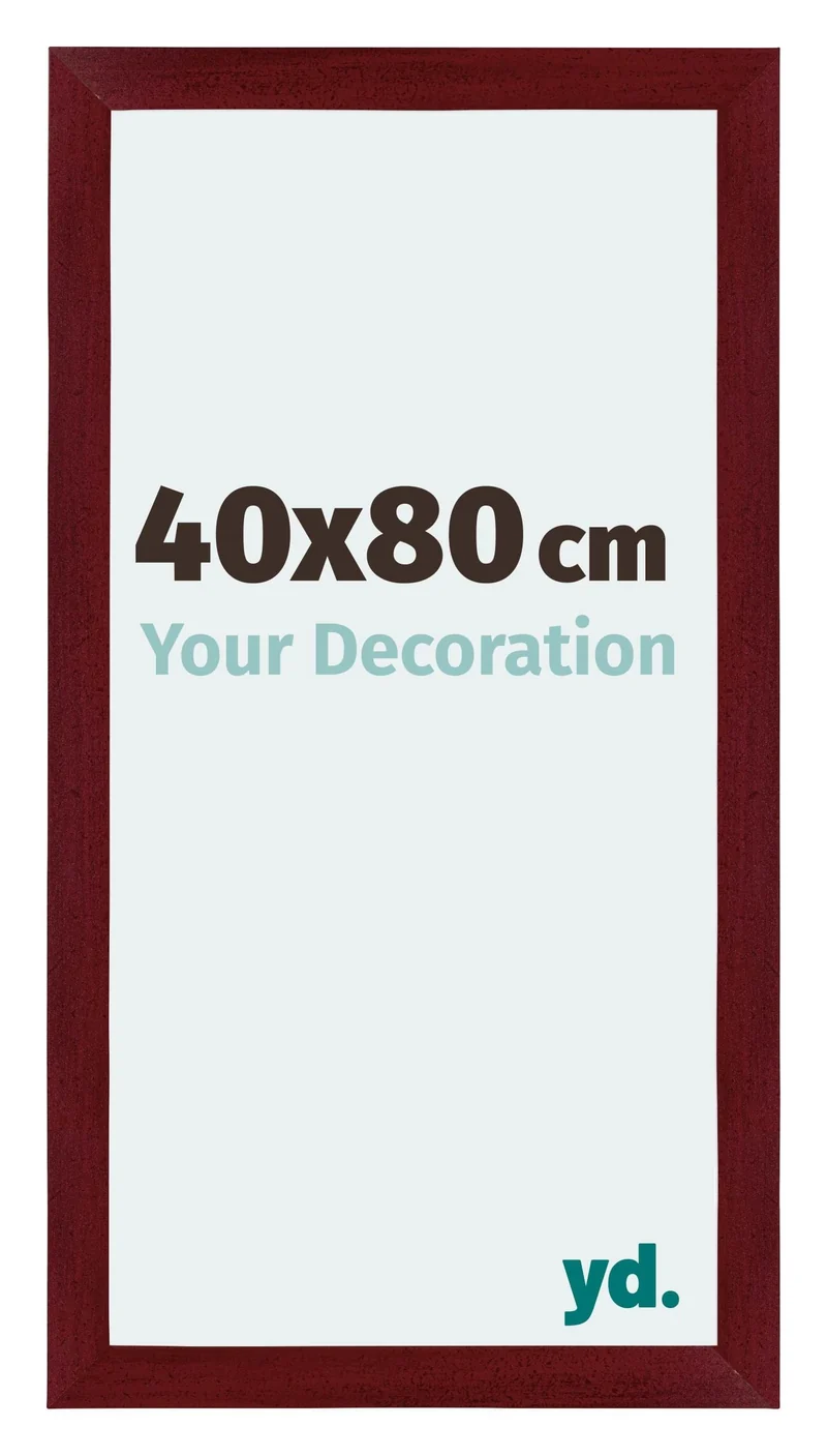 Bilderrahmen 40x80 cm - Weinrot Gewischt - MDF - Mura