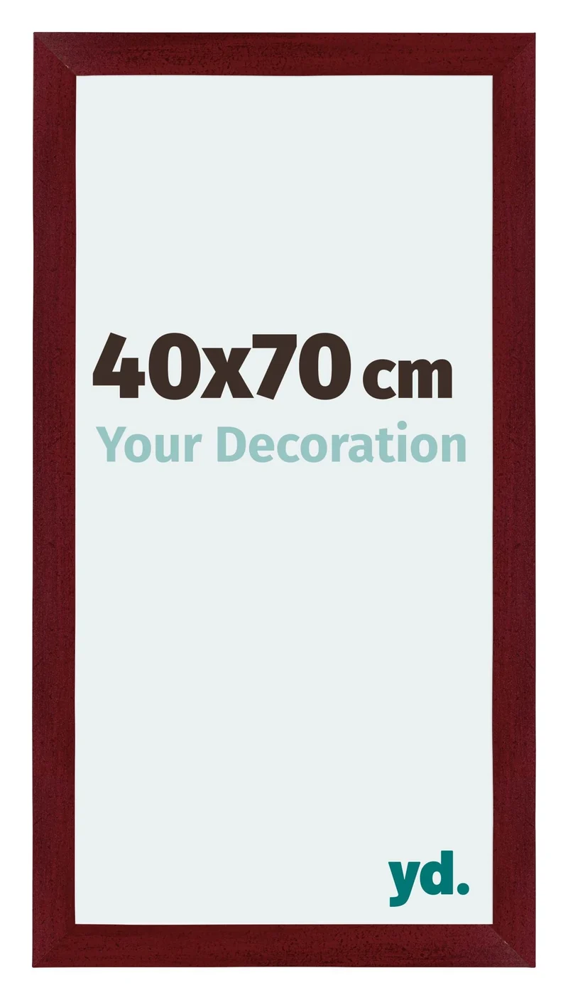 Bilderrahmen 40x70 cm - Weinrot Gewischt - MDF - Mura