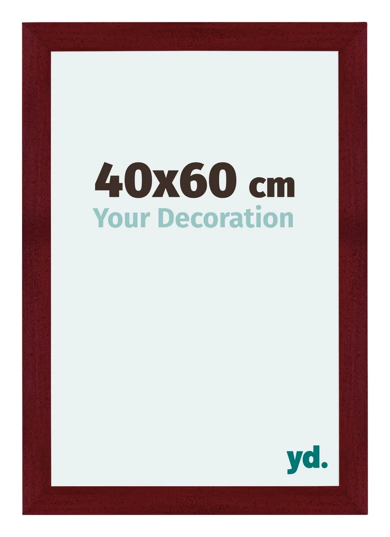Bilderrahmen 40x60 cm - Weinrot Gewischt - MDF - Mura