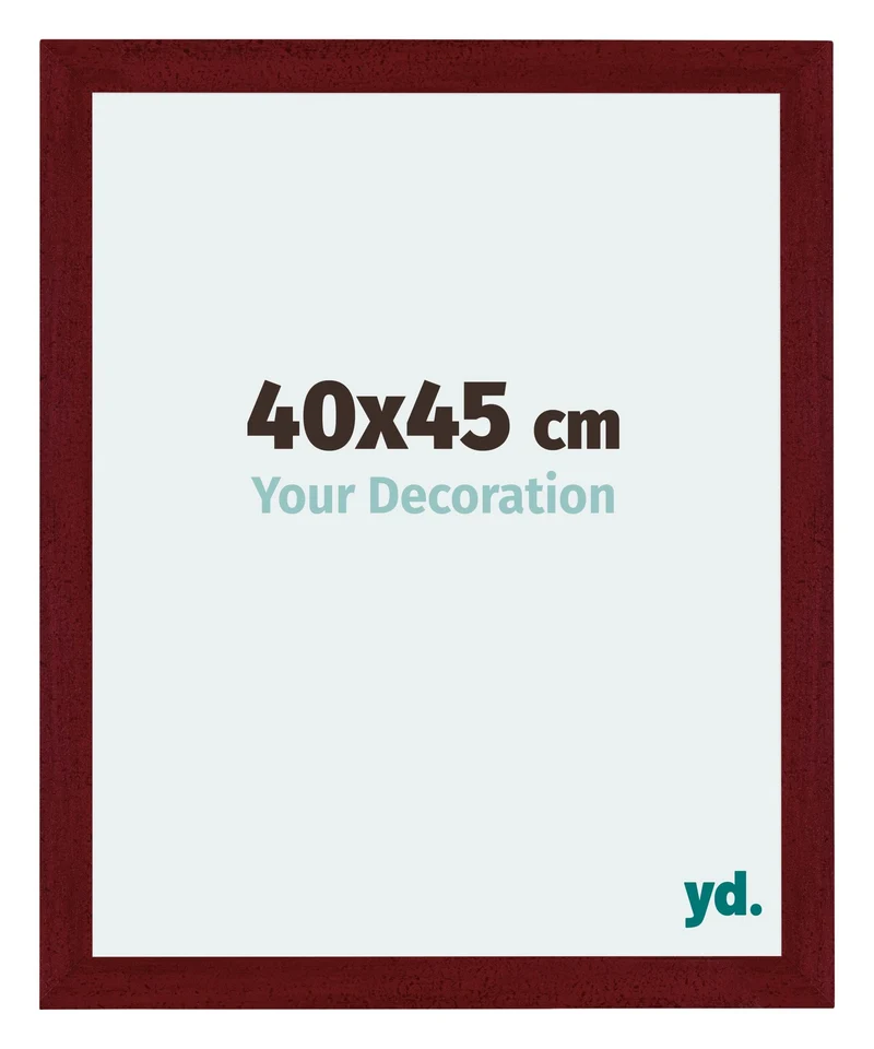 Bilderrahmen 40x45 cm - Weinrot Gewischt - MDF - Mura