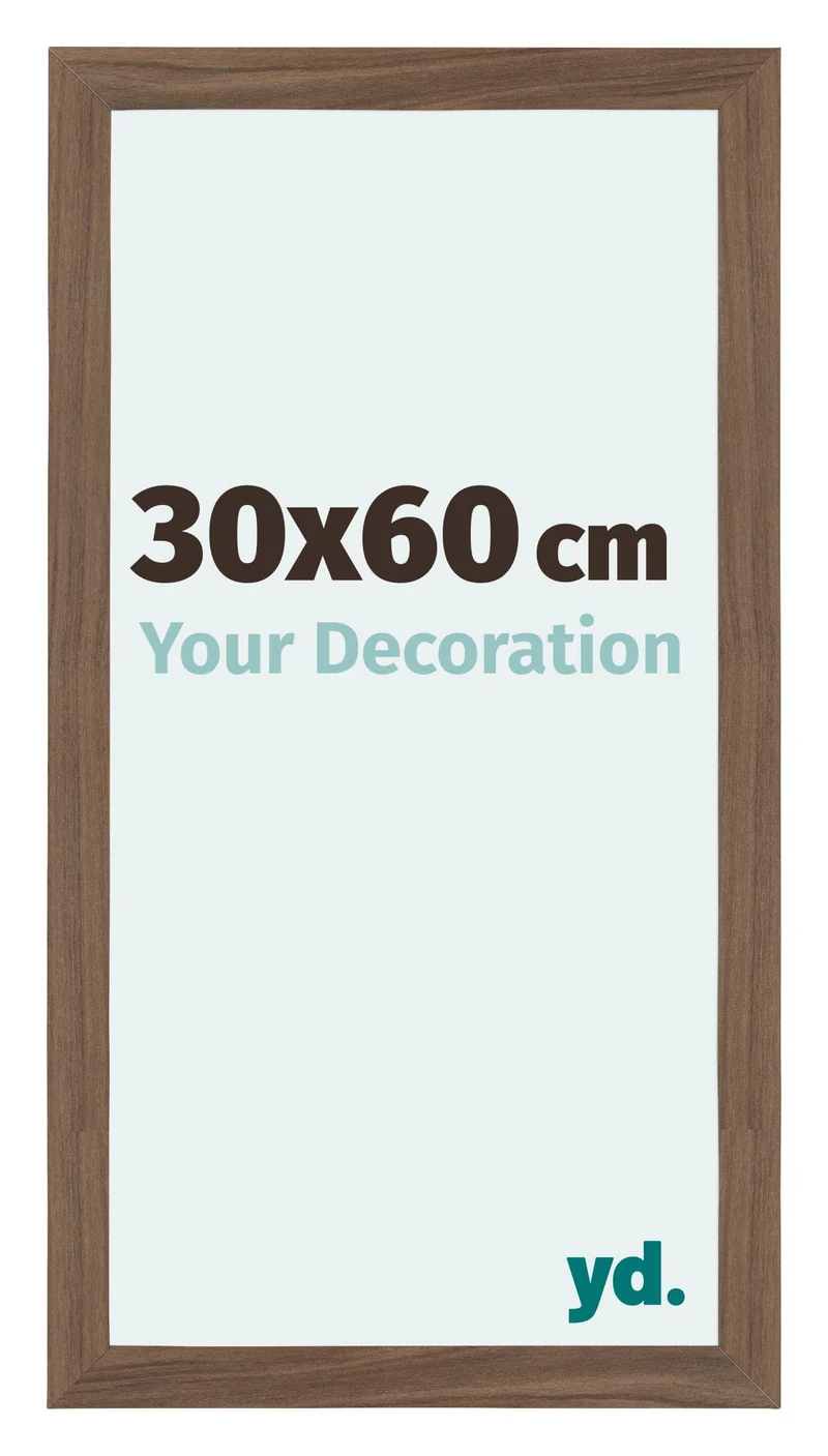 Bilderrahmen 30x60 cm - Nussbaum Dunkel - MDF - Mura