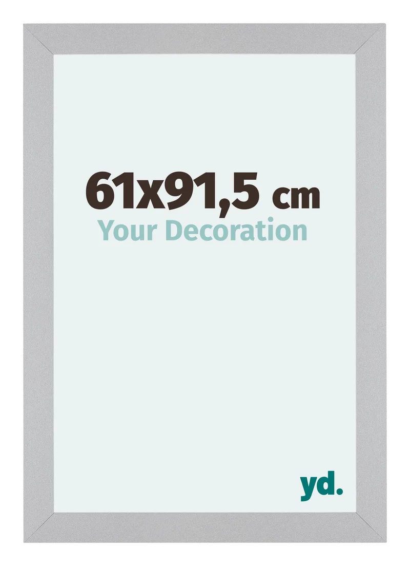 Bilderrahmen 61x91,5 cm - Silber Matt - MDF - Mura