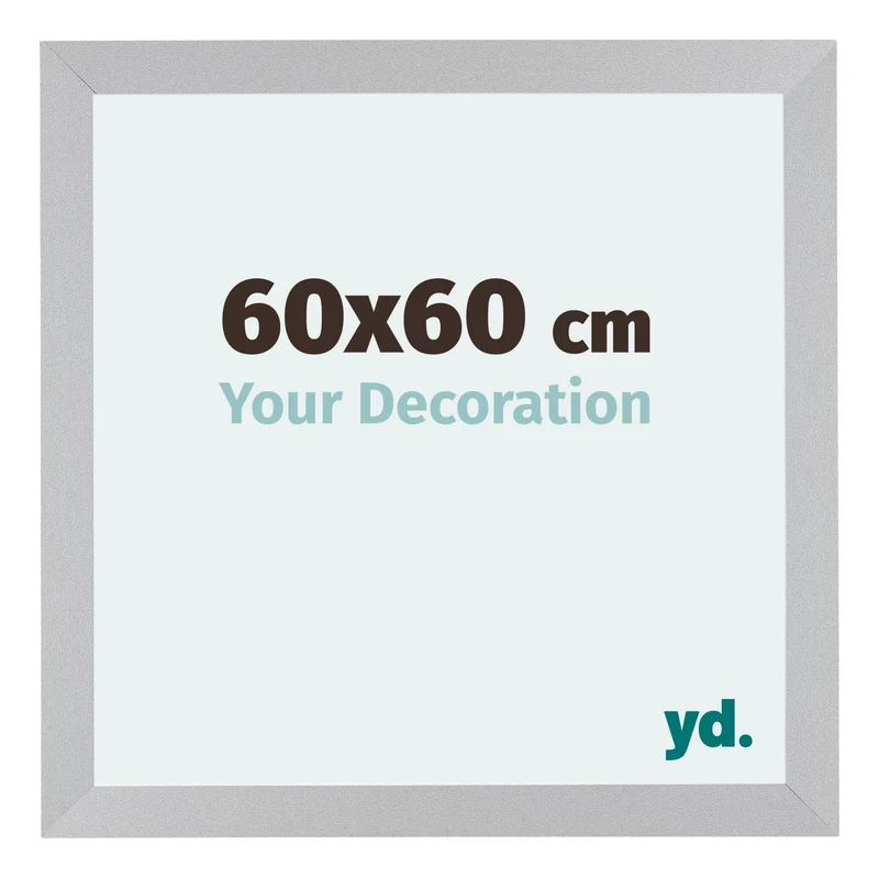 Bilderrahmen 60x60 cm - Silber Matt - MDF - Mura