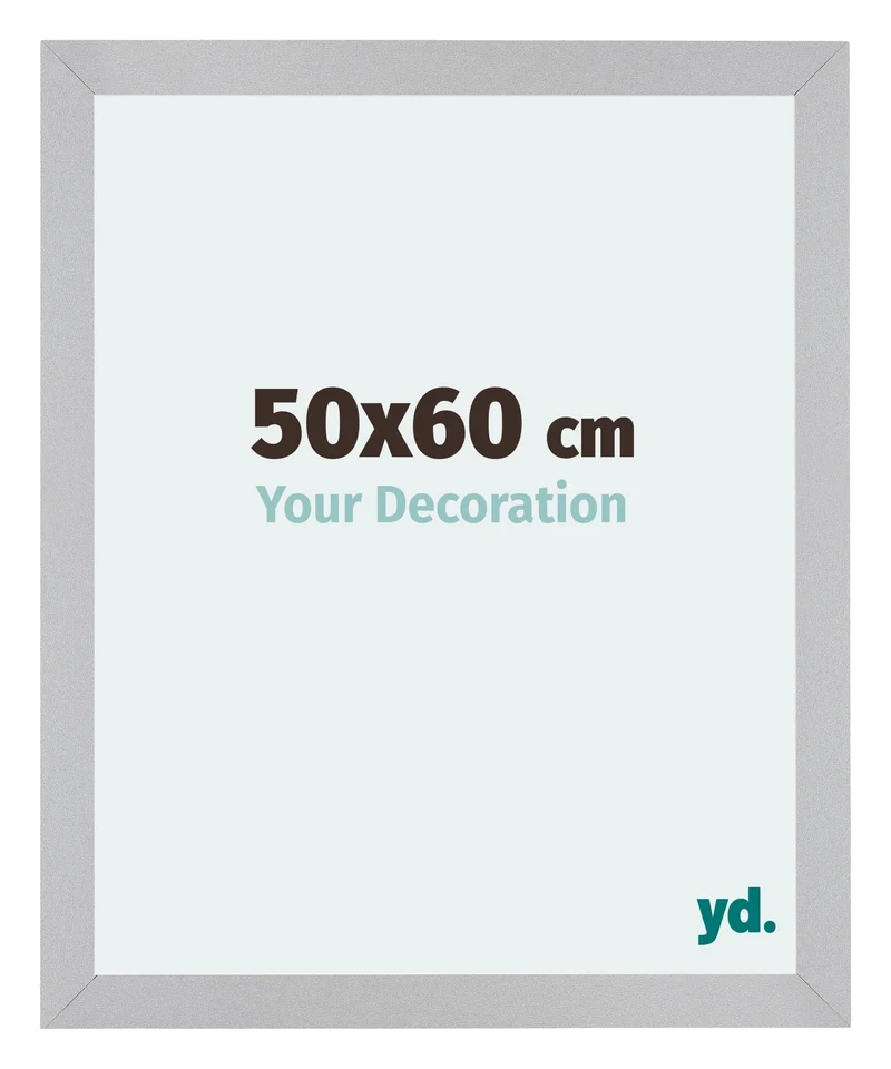 Bilderrahmen 50x60 cm - Silber Matt - MDF - Mura
