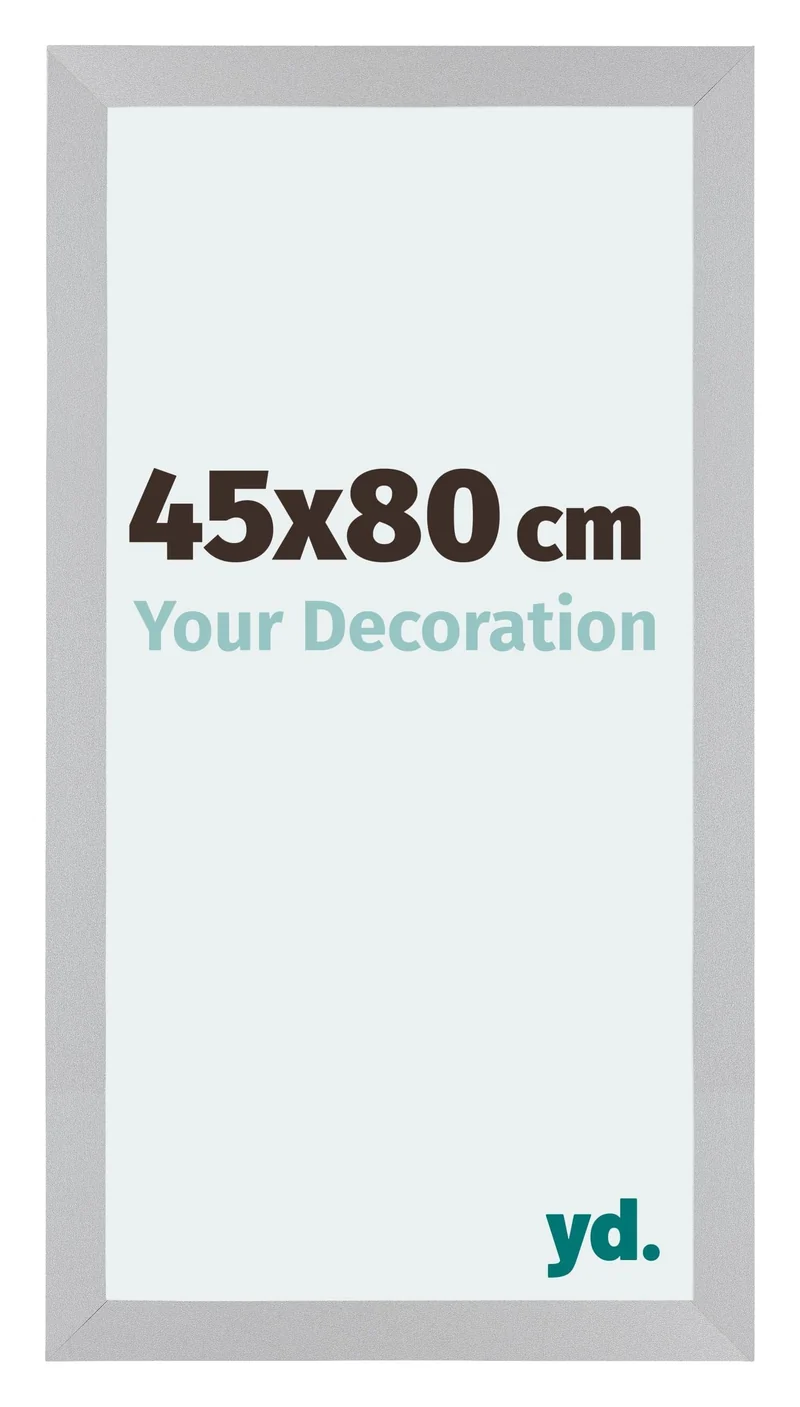 Bilderrahmen 45x80 cm - Silber Matt - MDF - Mura