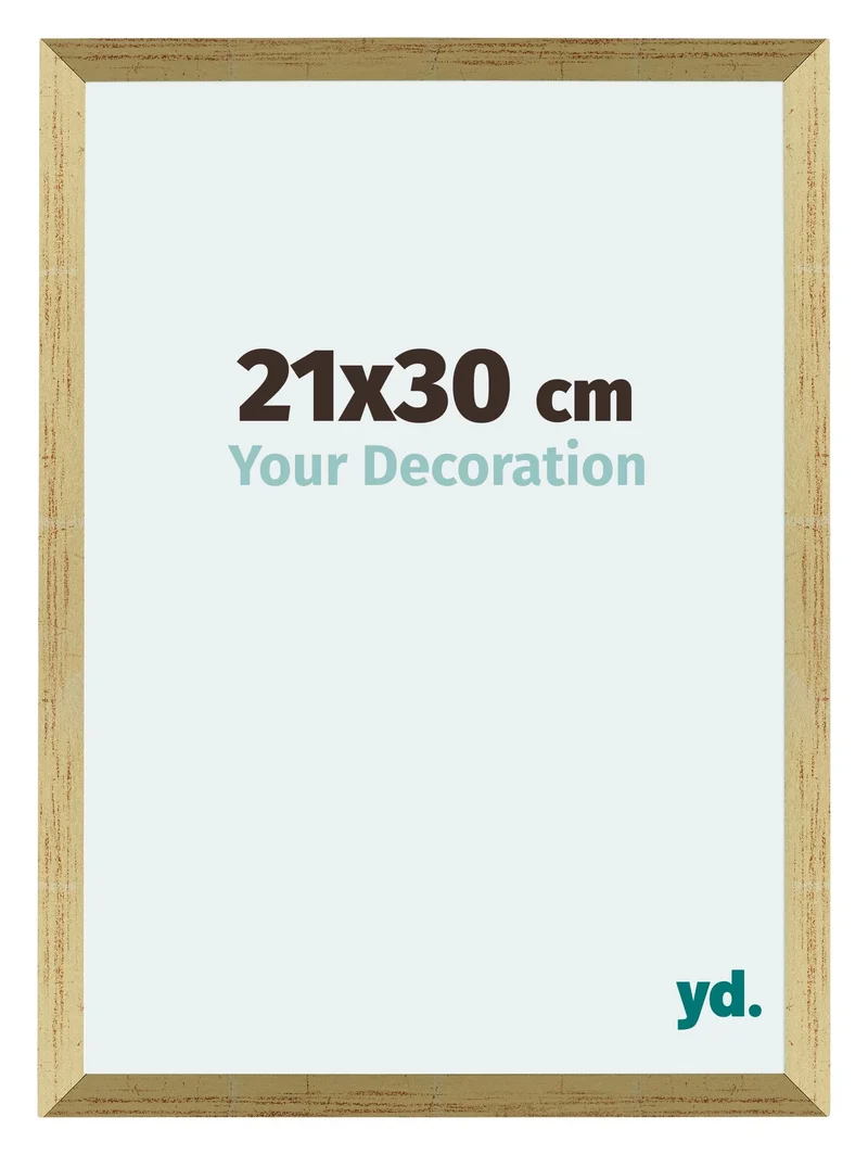 Bilderrahmen 21x30 cm - Goldglanz - MDF - Mura