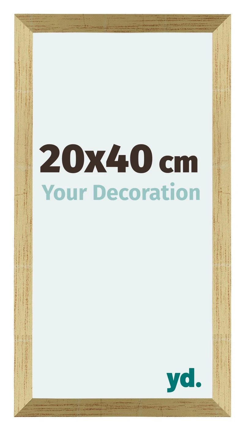 Bilderrahmen 20x40 cm - Goldglanz - MDF - Mura