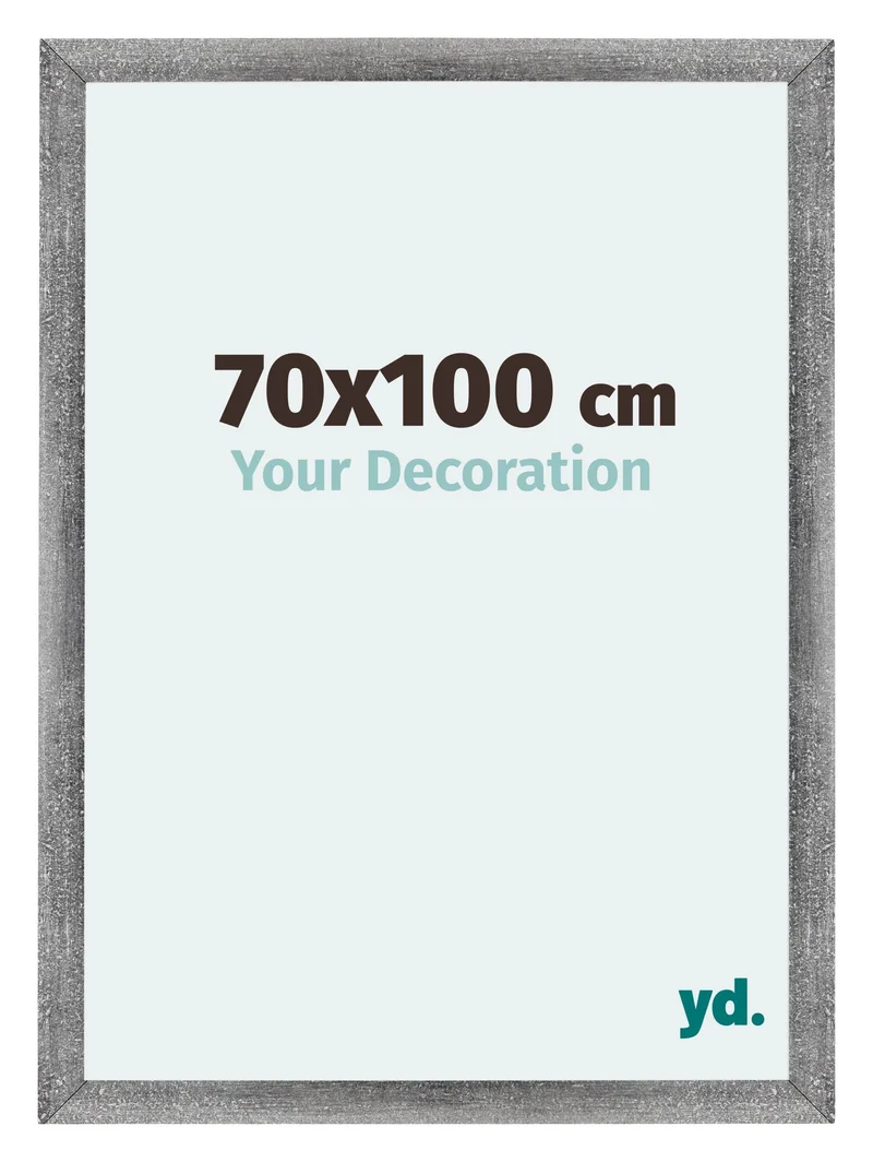 Bilderrahmen 70x100 cm - Grau Gewischt - MDF - Mura